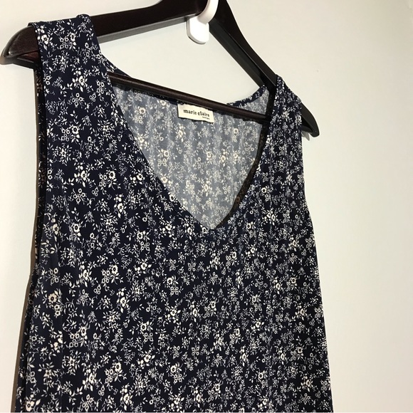 2 for $20 Marie Claire Floral Blue and White Dress. X-LARGE - Picture 3 of 9
